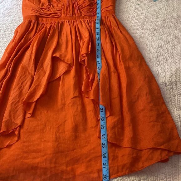 Quillaree Coral Silk Blend Sleeveless Dress - Picture 12 of 12